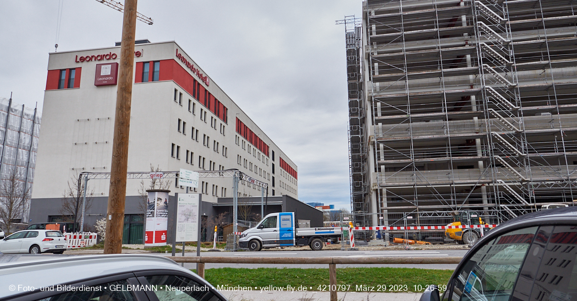 29.03.2023 - Baustelle REVO und Umgebung in Neuperlach